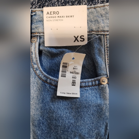 NWT Maxi Denim Cargo Skirt - Picture 2 of 6